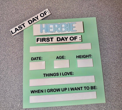 First Day/Last Day Board Acrylic + Magnetic ♡ - SusieClareCreative