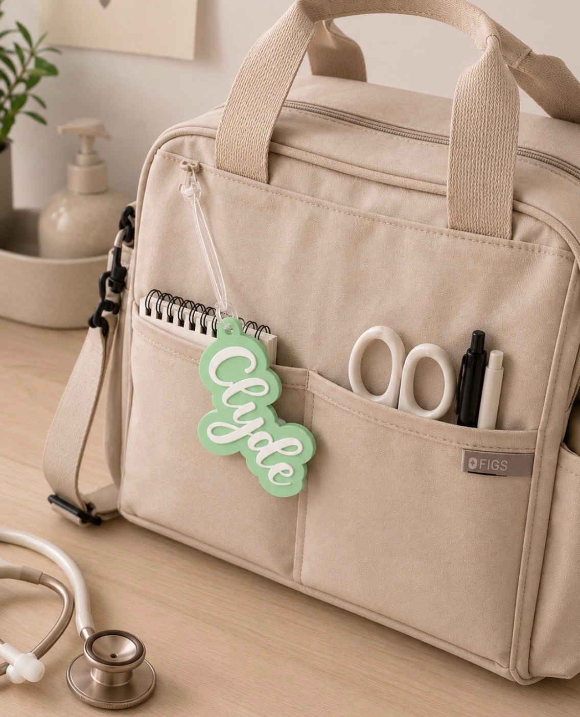 Personalised Acrylic Name Bag Tag ♡ - SusieClareCreative
