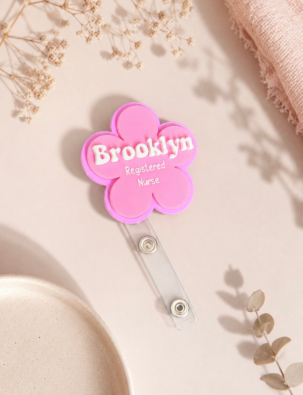 Personalised Flower Badge Reel ♡ - SusieClareCreative