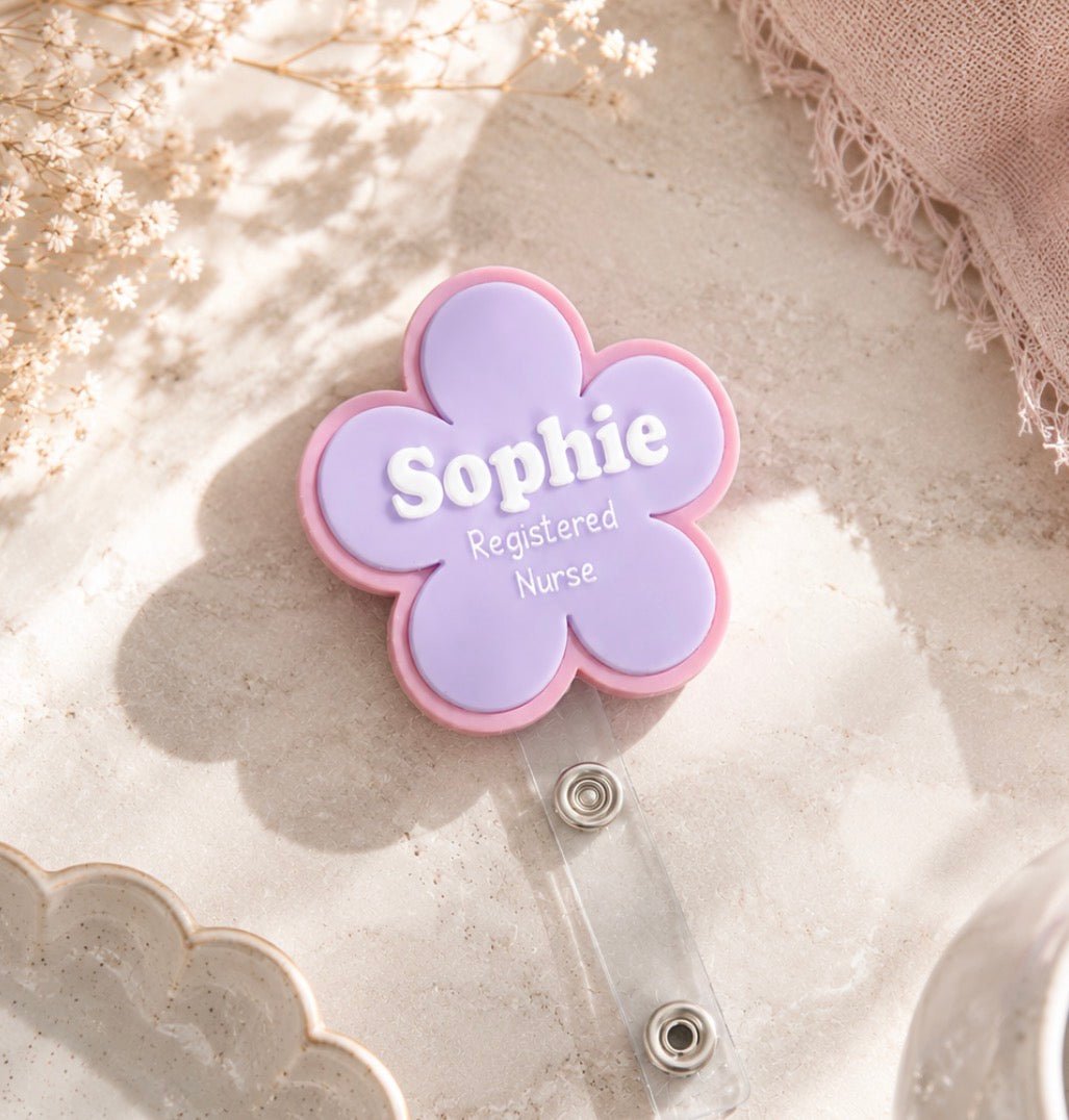 Personalised Flower Badge Reel ♡ - SusieClareCreative