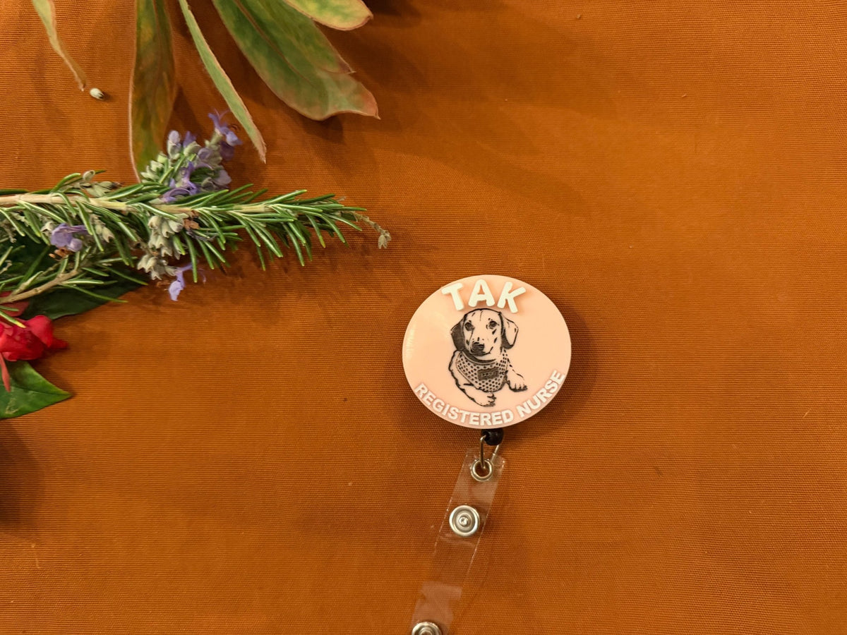 Personalised Pet Portrait Nurse Badge Reel ♡ - SusieClareCreative