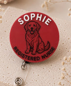 Personalised Pet Portrait Nurse Badge Reel ♡ - SusieClareCreative