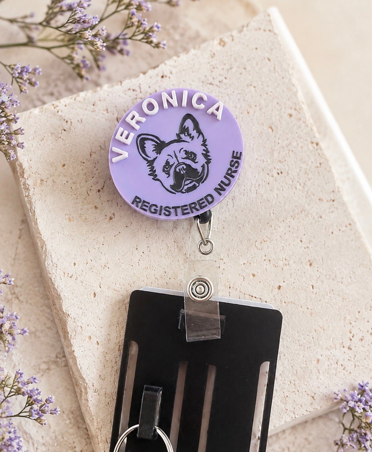 Personalised Pet Portrait Nurse Badge Reel ♡ - SusieClareCreative