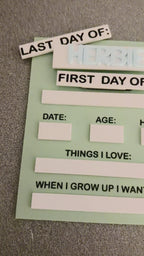 First Day/Last Day Board Acrylic + Magnetic ♡